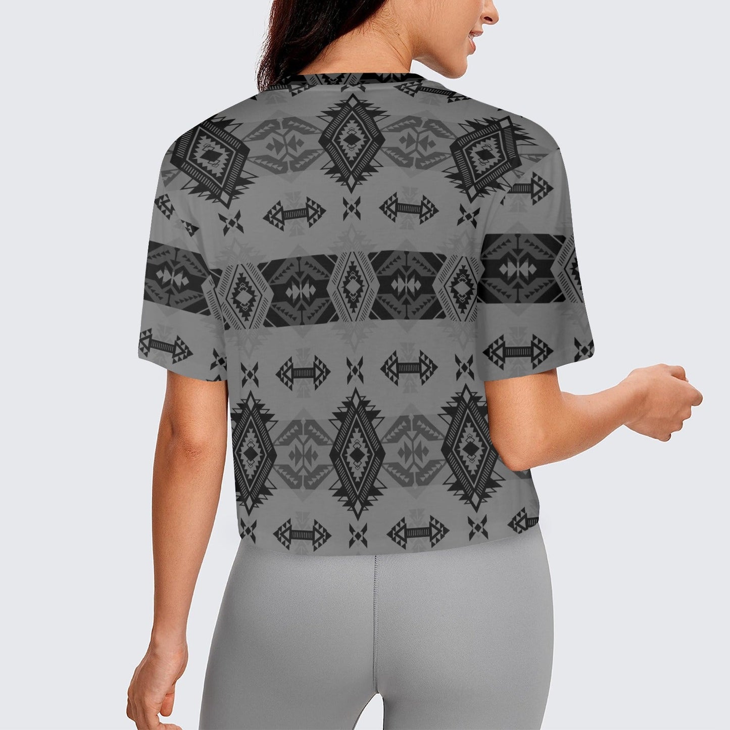 Sovereign Nation Gray Crop Top