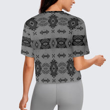 Load image into Gallery viewer, Sovereign Nation Gray Crop Top
