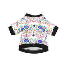 Load image into Gallery viewer, Floral Beadwork Four Clans White Pet Dog Round Neck Shirt
