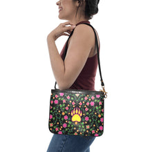 Load image into Gallery viewer, Floral Bearpaw Pink and Yellow Small Shoulder Bag
