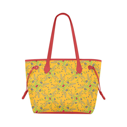 Willow Bee Sunshine Clover Canvas Tote Bag