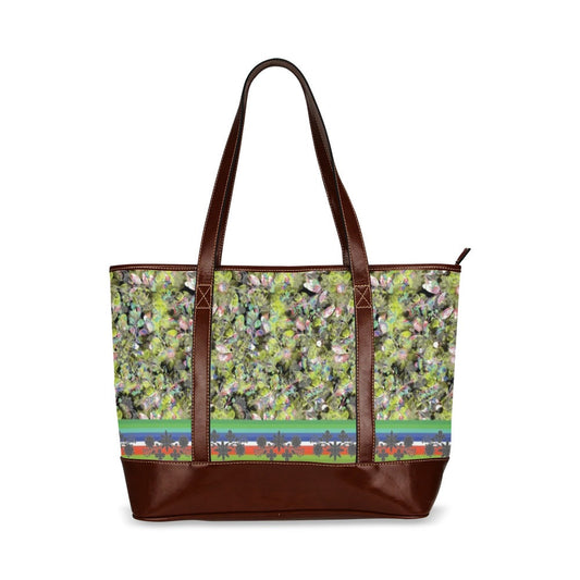 Culture in Nature Green Leaf Tote Handbag