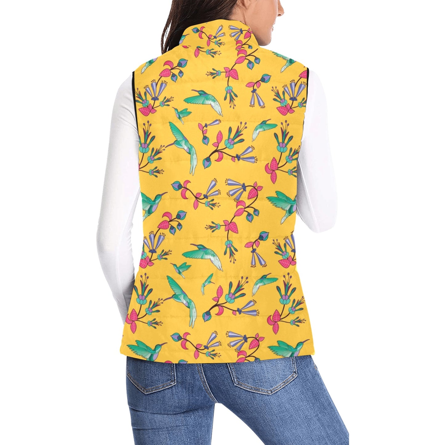 Swift Pastel Yellow Women's Padded Vest Jacket