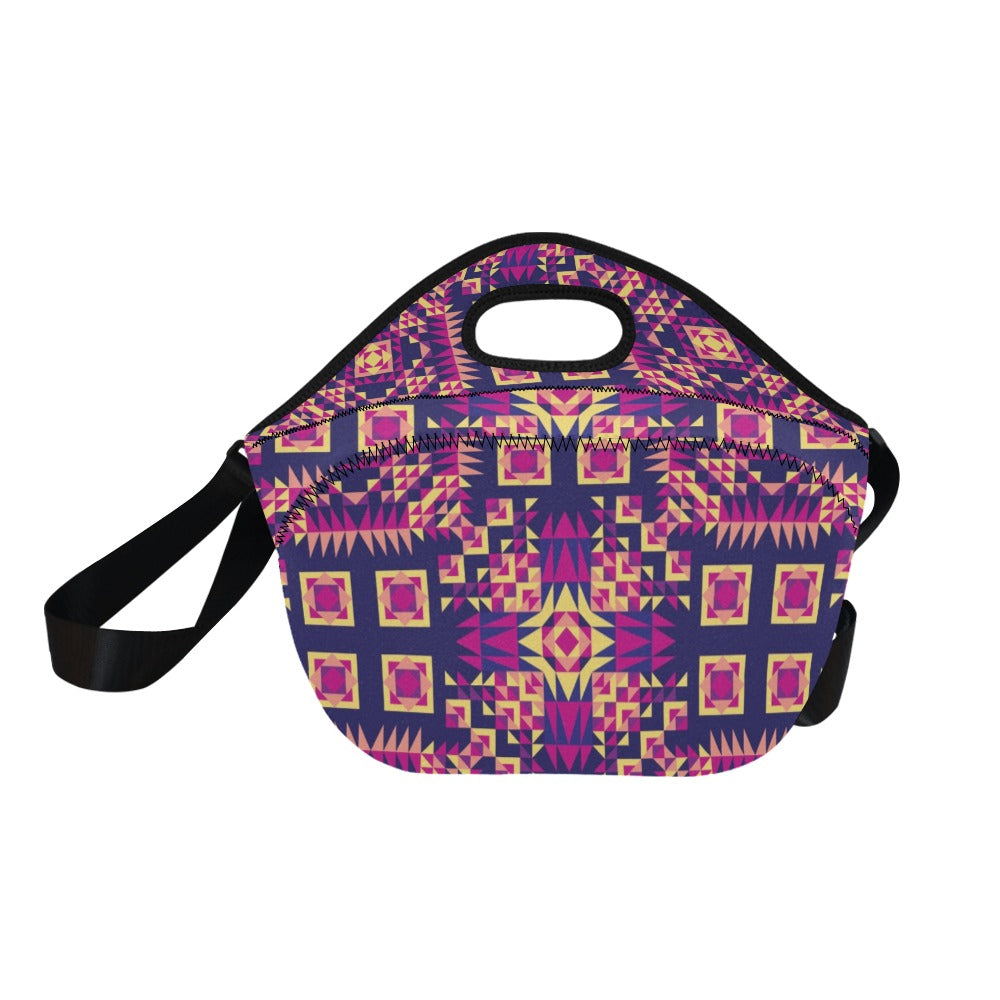 Kaleidoscope Bleu Neoprene Lunch Bag/Large