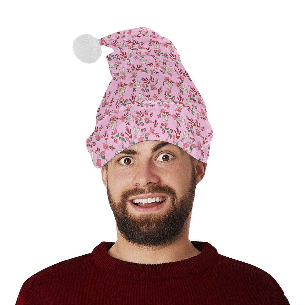 Strawberry Floral Santa Hat