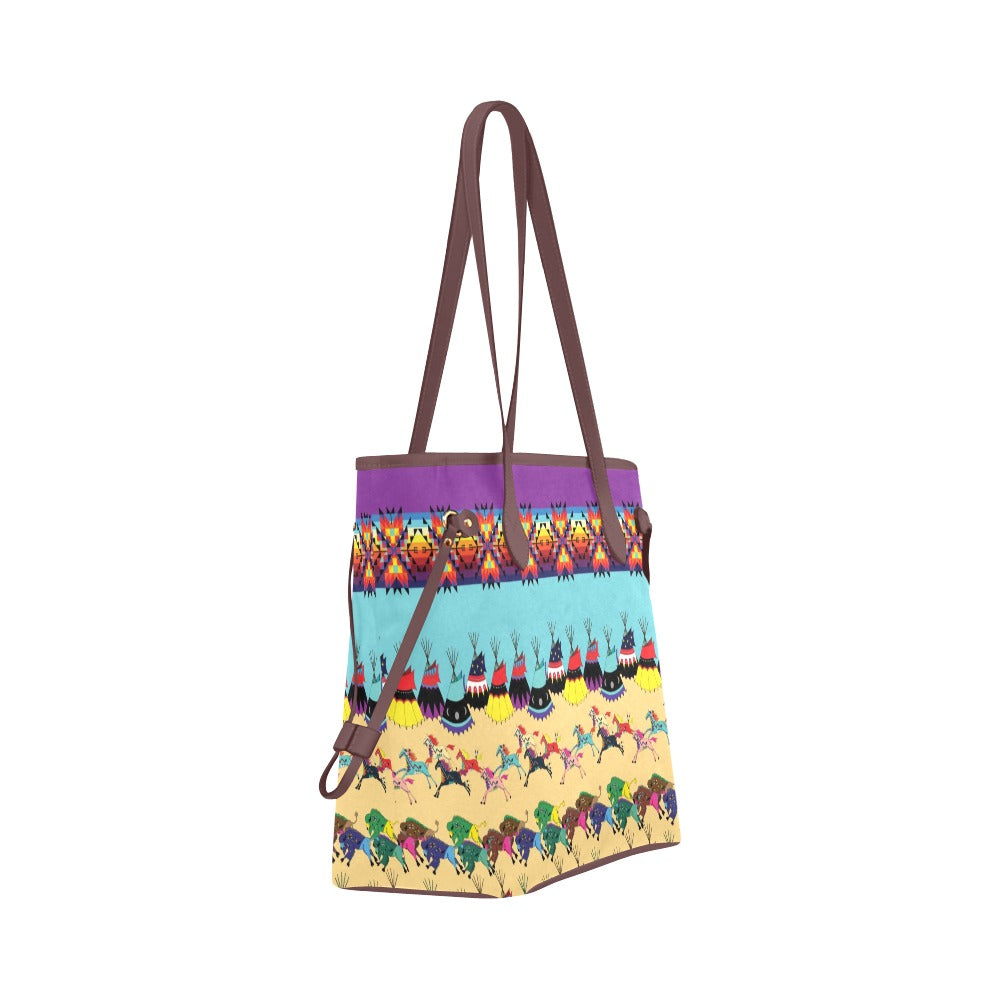 Prairie Bison Clover Canvas Tote Bag