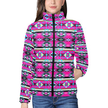 Load image into Gallery viewer, Force of Nature Sunset Storm Women&#39;s Stand Collar Padded Jacket
