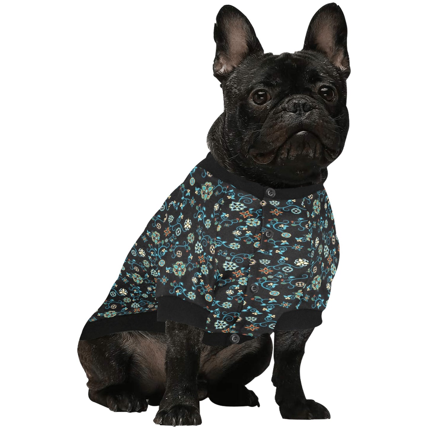 Ocean Bloom Pet Dog Round Neck Shirt