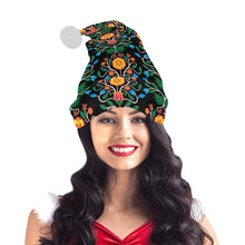 Load image into Gallery viewer, Floral Beadwork Four Clans Santa Hat
