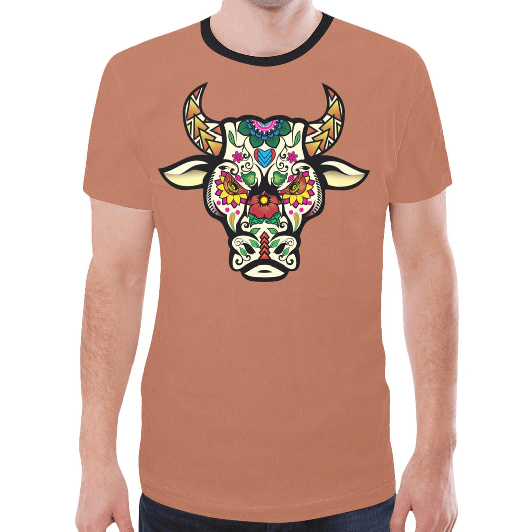 Bull Spirit Guide (Brown) New T-shirt for Men