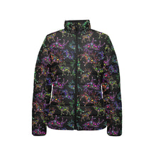 Load image into Gallery viewer, Floral Elk Women&#39;s Stand Collar Padded Jacket
