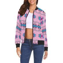Load image into Gallery viewer, Sacred Trust Carnation Bomber Jacket for Women
