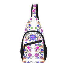 Load image into Gallery viewer, Floral Beadwork Seven Clans White Chest Bag
