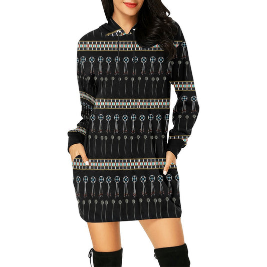 Beaded Bracelet Hoodie Dress