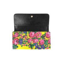 Load image into Gallery viewer, Kokum&#39;s Revenge-Yellow Women&#39;s Trifold Wallet
