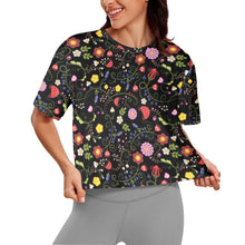 Load image into Gallery viewer, Nipin Blossom Midnight Crop Top
