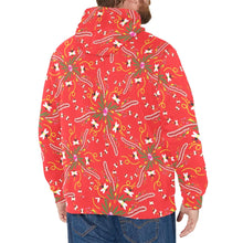 Load image into Gallery viewer, Willow Bee Cardinal Men&#39;s Long Sleeve Fleece Hoodie
