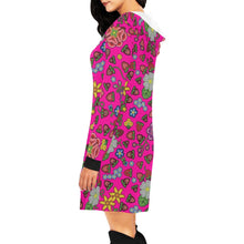 Load image into Gallery viewer, Berry Pop Blush Hoodie Dress
