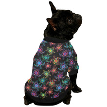 Load image into Gallery viewer, Neon Floral Turtle Pet Dog Round Neck Shirt
