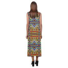 Load image into Gallery viewer, Medicine Blessing Yellow Phaedra Sleeveless Open Fork Long Dress
