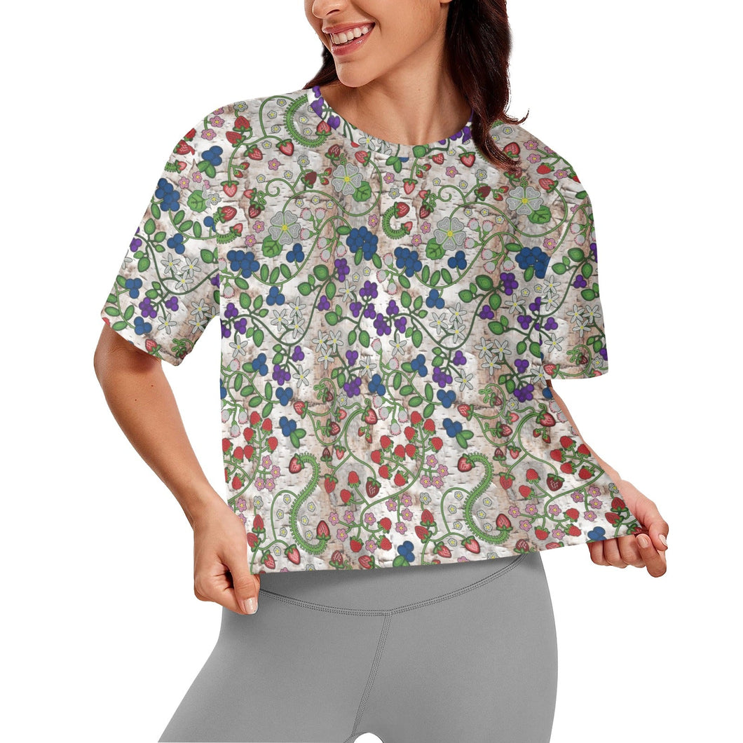 Grandmother Stories Br Bark Crop Top