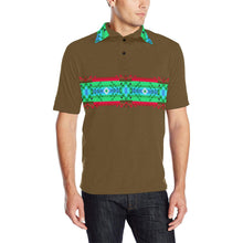 Load image into Gallery viewer, Earth Blanket Strip - I Men&#39;s All Over Print Polo Shirt (Model T55) Men&#39;s Polo Shirt (Model T55) e-joyer 
