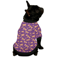 Load image into Gallery viewer, Gathering Yellow Purple Pet Dog Round Neck Shirt
