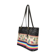 Load image into Gallery viewer, Bear Ledger Black Sky Leather Tote Bag
