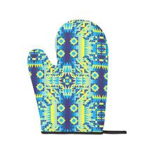 Load image into Gallery viewer, Kaleidoscope Jaune Bleu Oven Mitt &amp; Pot Holder
