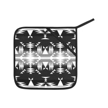 Load image into Gallery viewer, Between the Mountains Black and White Oven Mitt &amp; Pot Holder
