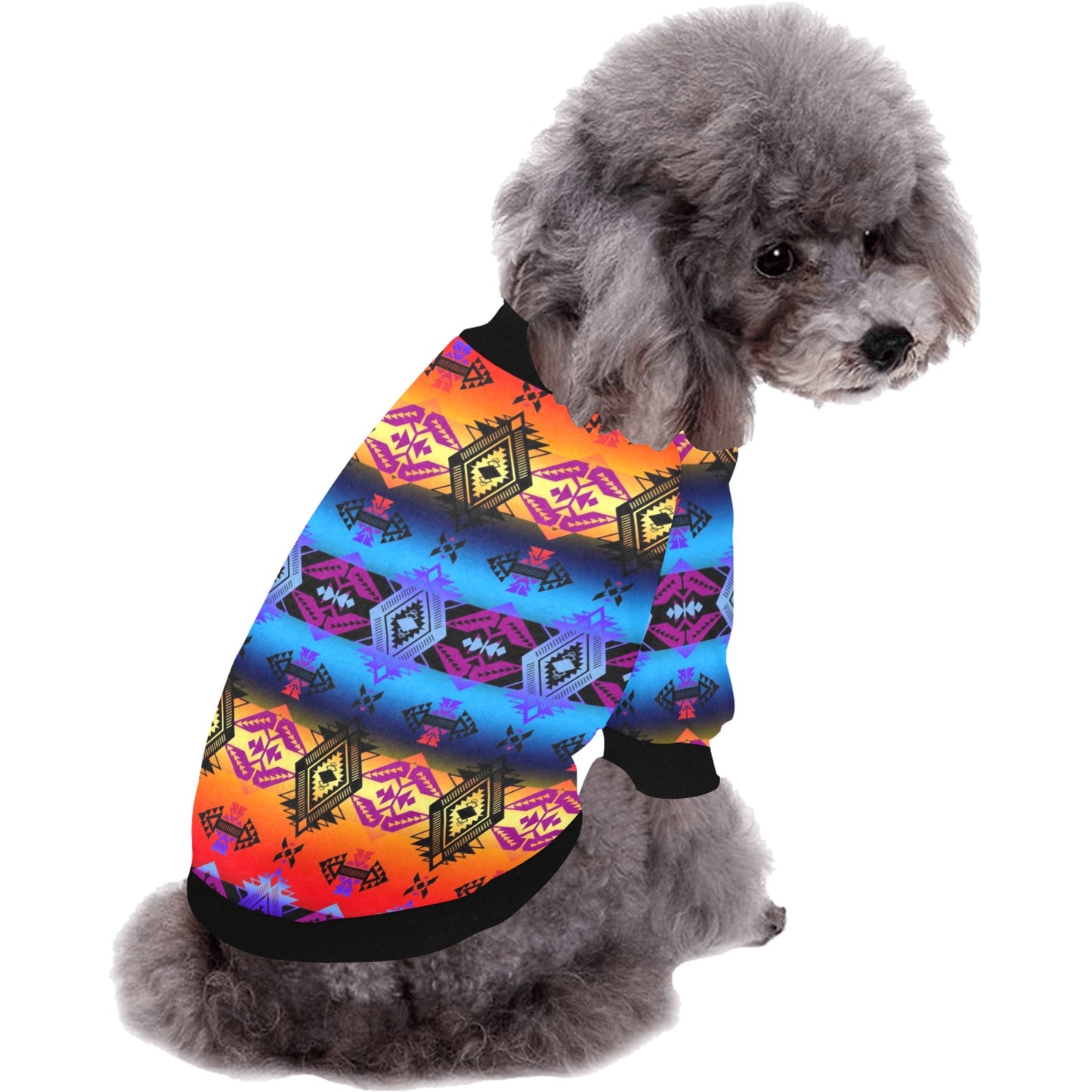 Sovereign Nation Sunset Pet Dog Round Neck Shirt