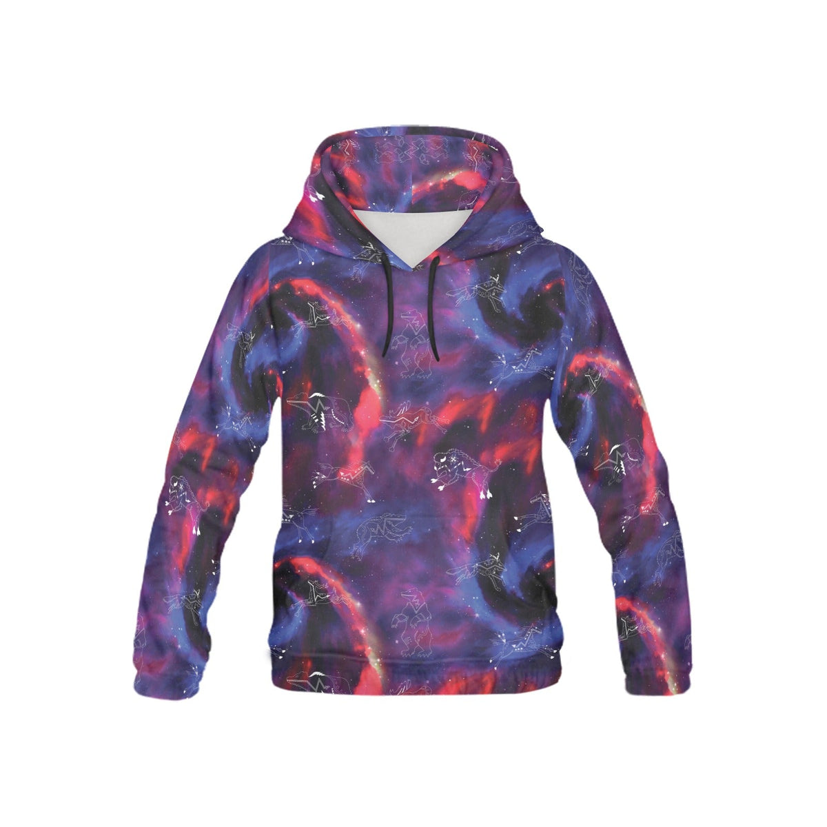 Animal Ancestors 3 Blue Pink Swirl Youth Hoodie