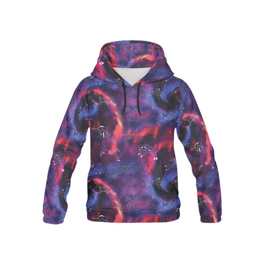 Animal Ancestors 3 Blue Pink Swirl Youth Hoodie