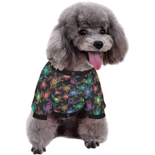 Load image into Gallery viewer, Neon Floral Turtle Pet Dog Round Neck Shirt
