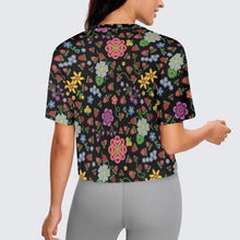 Load image into Gallery viewer, Berry Pop Midnight Crop Top
