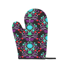 Load image into Gallery viewer, Floral Beadwork Four Clans Winter Oven Mitt &amp; Pot Holder
