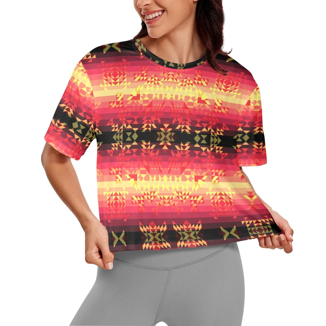 Soleil Fusion Rouge Crop Top