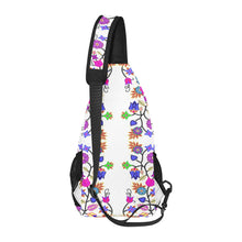 Load image into Gallery viewer, Floral Beadwork Seven Clans White Chest Bag
