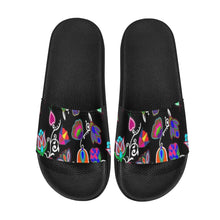 Load image into Gallery viewer, Indigenous Paisley Black Men&#39;s Slide Sandals
