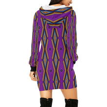 Load image into Gallery viewer, Diamond in the Bluff Purple Hoodie Dress
