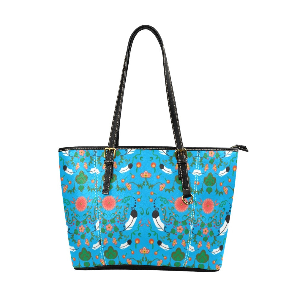 New Growth Bright Sky Leather Tote Bag