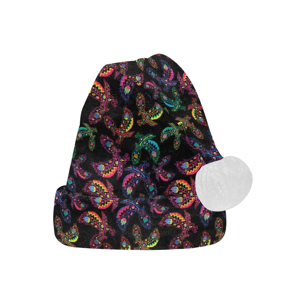 Neon Floral Eagles Santa Hat