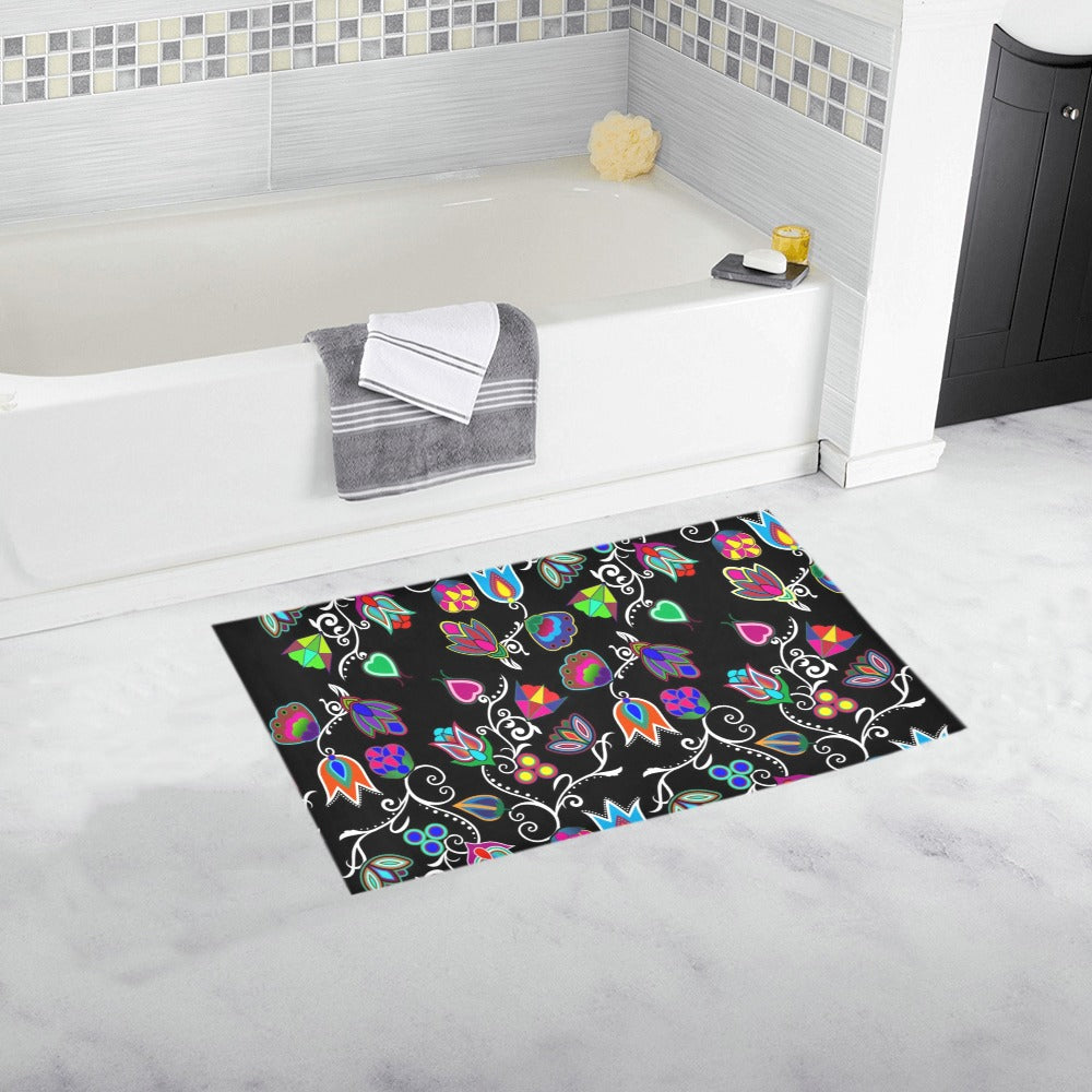 Indigenous Paisley Black Bath Rug 16''x 28''