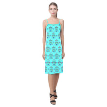 Load image into Gallery viewer, Dakota Damask Turquoise Alcestis Slip Dress
