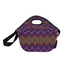 Load image into Gallery viewer, Fire Feather Purple Neoprene Lunch Bag/Large
