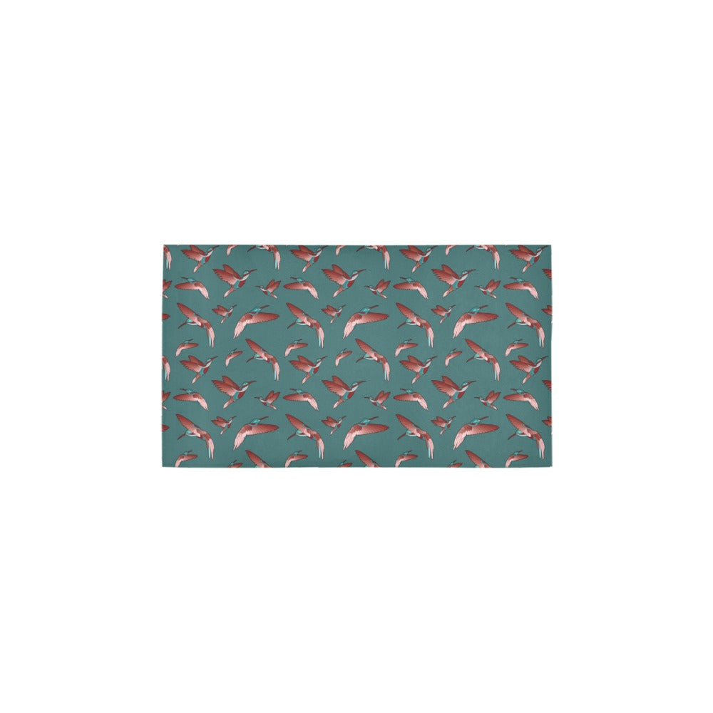 Red Swift Turquoise Bath Rug 16''x 28''