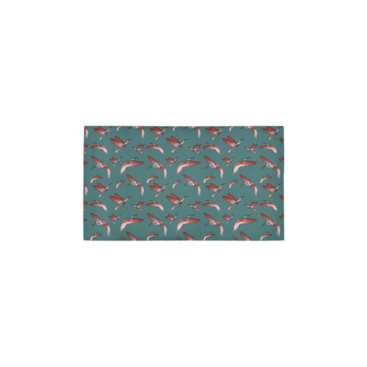 Red Swift Turquoise Bath Rug 16''x 28''