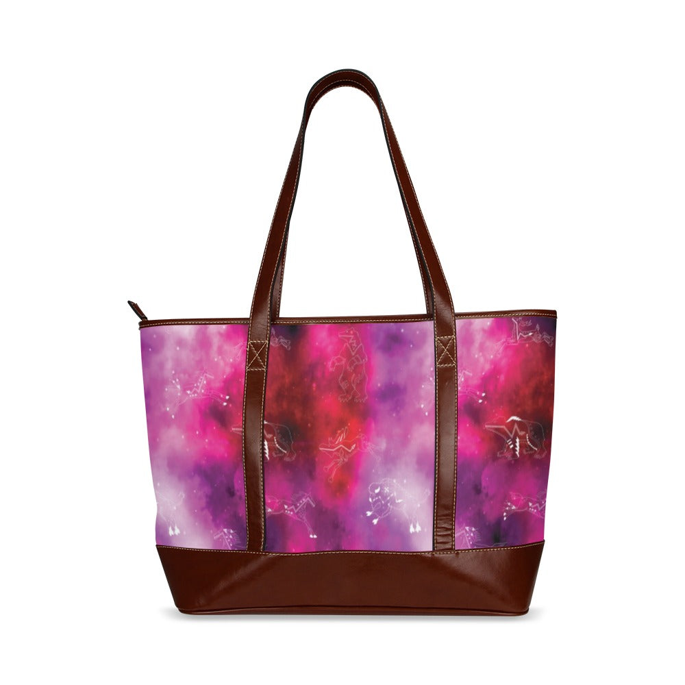 Animal Ancestors 8 Gaseous Clouds Pink and Red Tote Handbag