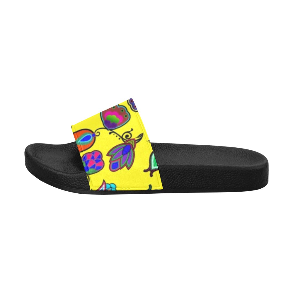 Indigenous Paisley Yellow Men's Slide Sandals