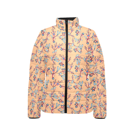 Swift Floral Peache Stand Collar Jacket